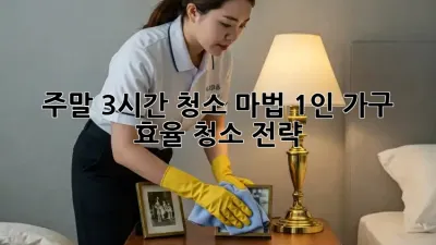 주말 3시간 청소 마법! 1인 가구 효율 청소 전략